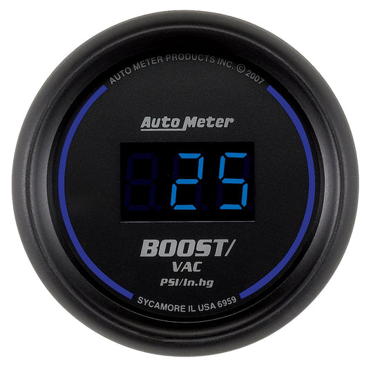 Autometer Cobalt Boost Gauge Digital Blue LED 52mm - Universal