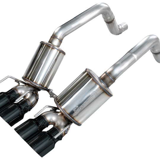 AWE Touring Edition Axleback Exhaust for C6 Chevrolet Corvette 6.0L (2005-2007) and 6.2L (2008) - Diamond Black Tips