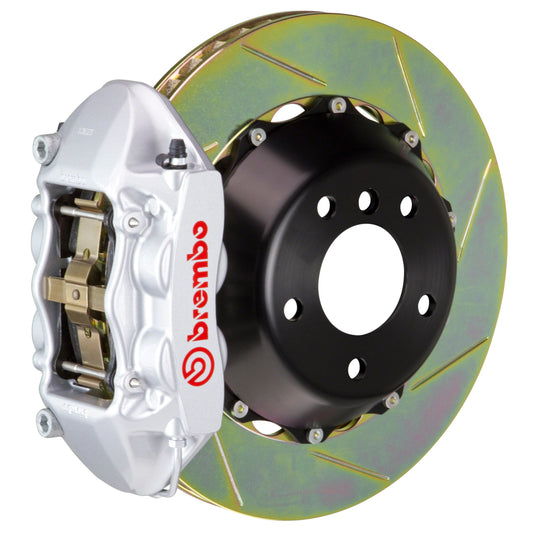 Brembo GT-R Systems 4 Piston Rear Big Brake Kit Silver Slotted Rotors - 2015-2017 Ford Mustang EcoBoost