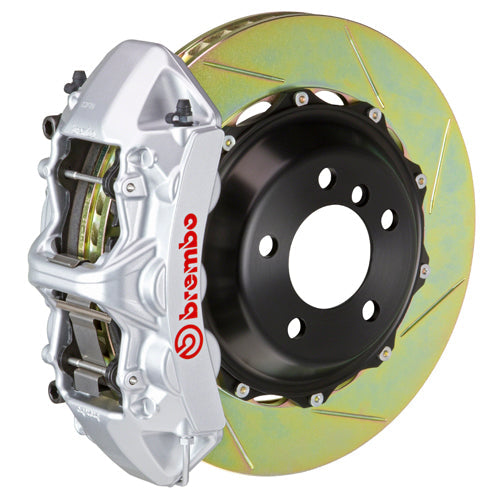 Brembo GT System 6 Piston Front Brake Kit Silver Slotted Rotors - Volkswagen Models (inc. 2006-2013 GTI)
