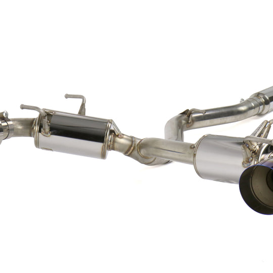 MXP Comp RS TI Tips Catback Exhaust System Blue Tips - 2013-2016 Scion FR-S / 2013-2024 Subaru BRZ / 2017-2024 Toyota GR86
