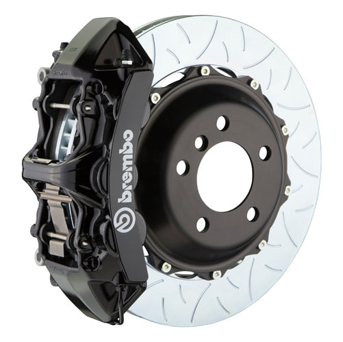 Brembo GT Systems Monobloc 6 Piston Front Big Brake Kit Black Type 3 Slotted Rotors - 2017-2020 Honda Civic Type R/SI