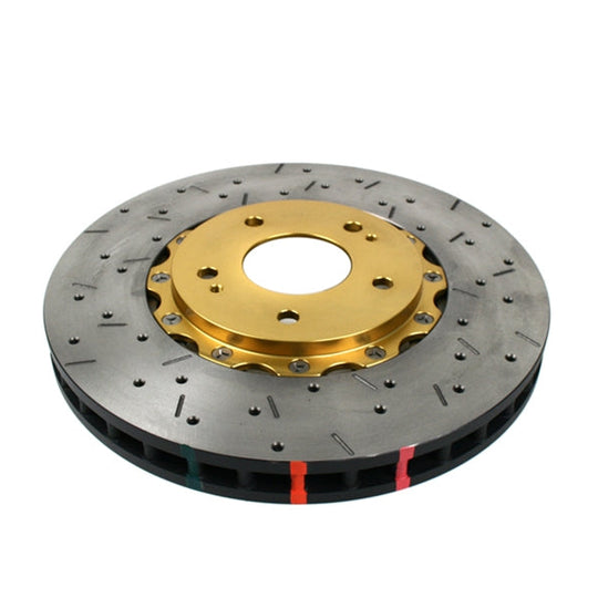 DBA 5000 Series Drilled/Slotted Rotor Single Front Gold - 2003-2006 Mitsubishi Evo 8/9