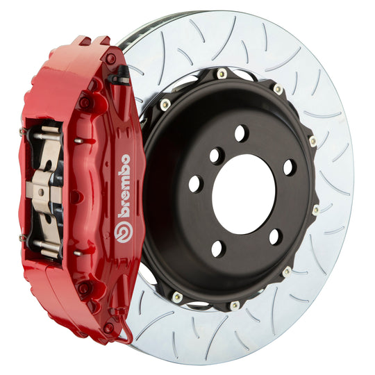 Brembo GT Systems 4 Piston Front Big Brake Kit Red Slotted Rotors - 2008-2021 Subaru WRX