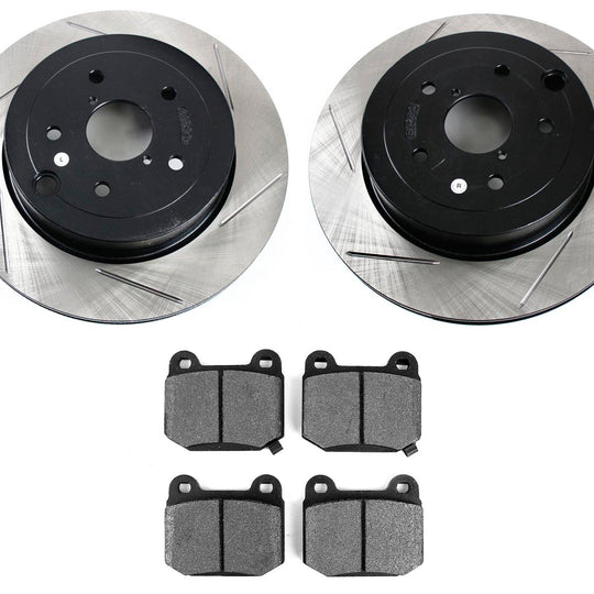 Stoptech Street Axle Pack Slotted Rear - 2008-2017 Subaru STI
