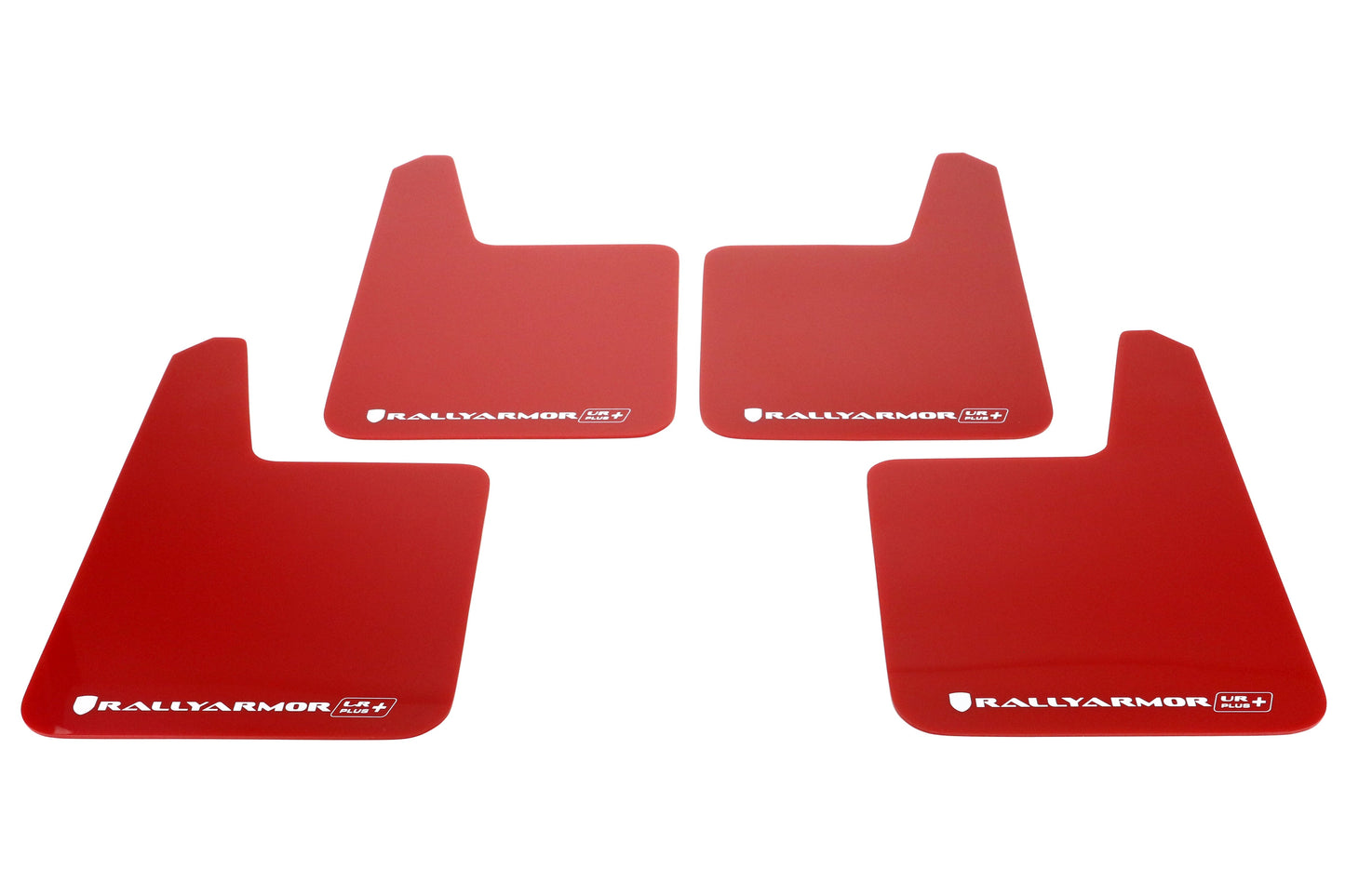 Rally Armor UR Plus Universal Mud Flaps Red w/White Logo - Universal