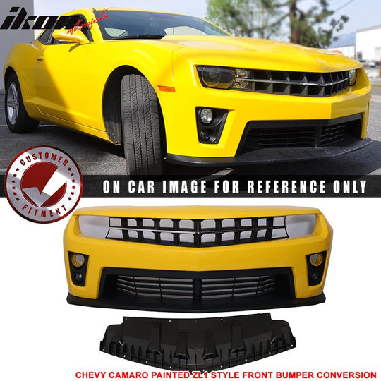 Fits 10-13 Camaro ZL1 Front Bumper Yellow - PP
