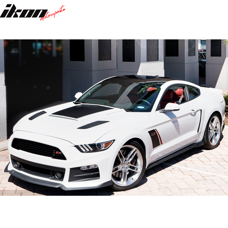 2015-2018 Ford Mustang V6 & EcoBoost GT Style Black Hood Vents PP