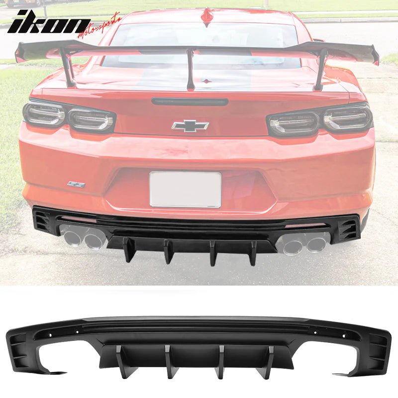 Rear Diffuser for 2016 - 2023 Chevy Camaro Rear Diffuser Ikon Style Lip - 4thto5thAutomotive