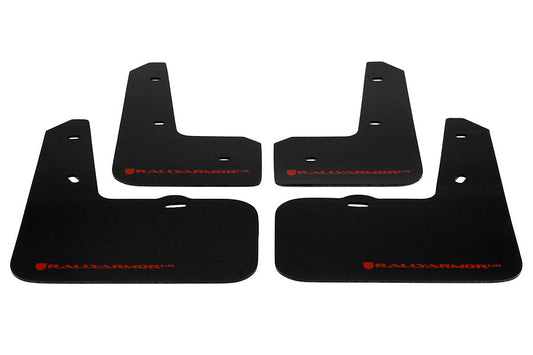 Rally Armor UR Mudflaps Black Urethane Red Logo - 2012-2014 Hyundai Veloster