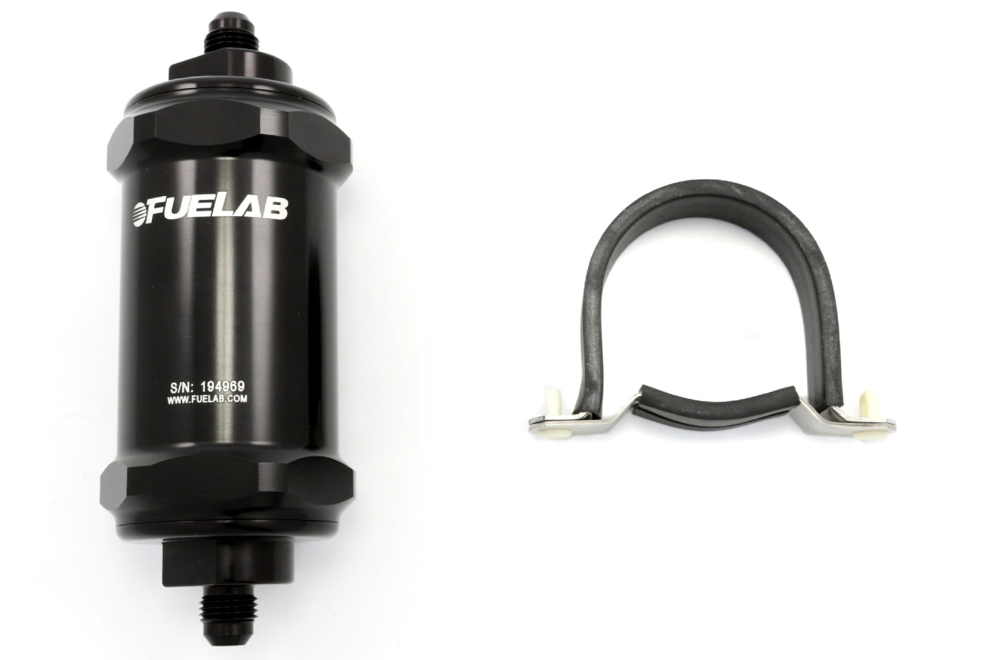 Fuelab Black- In-Line Fuel Filter Standard Length - Universal