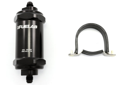 Fuelab Black- In-Line Fuel Filter Standard Length - Universal