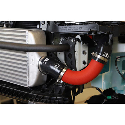 GrimmSpeed Front Mount Intercooler Kit Silver Core w/ Red Piping - 2015-2021 Subaru WRX
