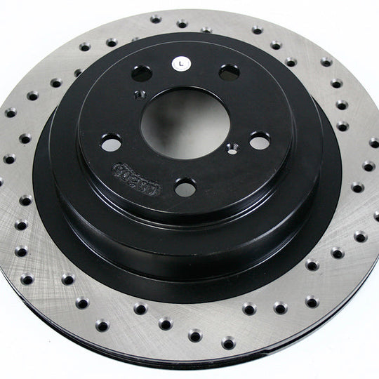 Stoptech Drilled Rotor Single Rear Left - Subaru Models (inc. 2006-2007 WRX / 2005-2009 Legacy GT)