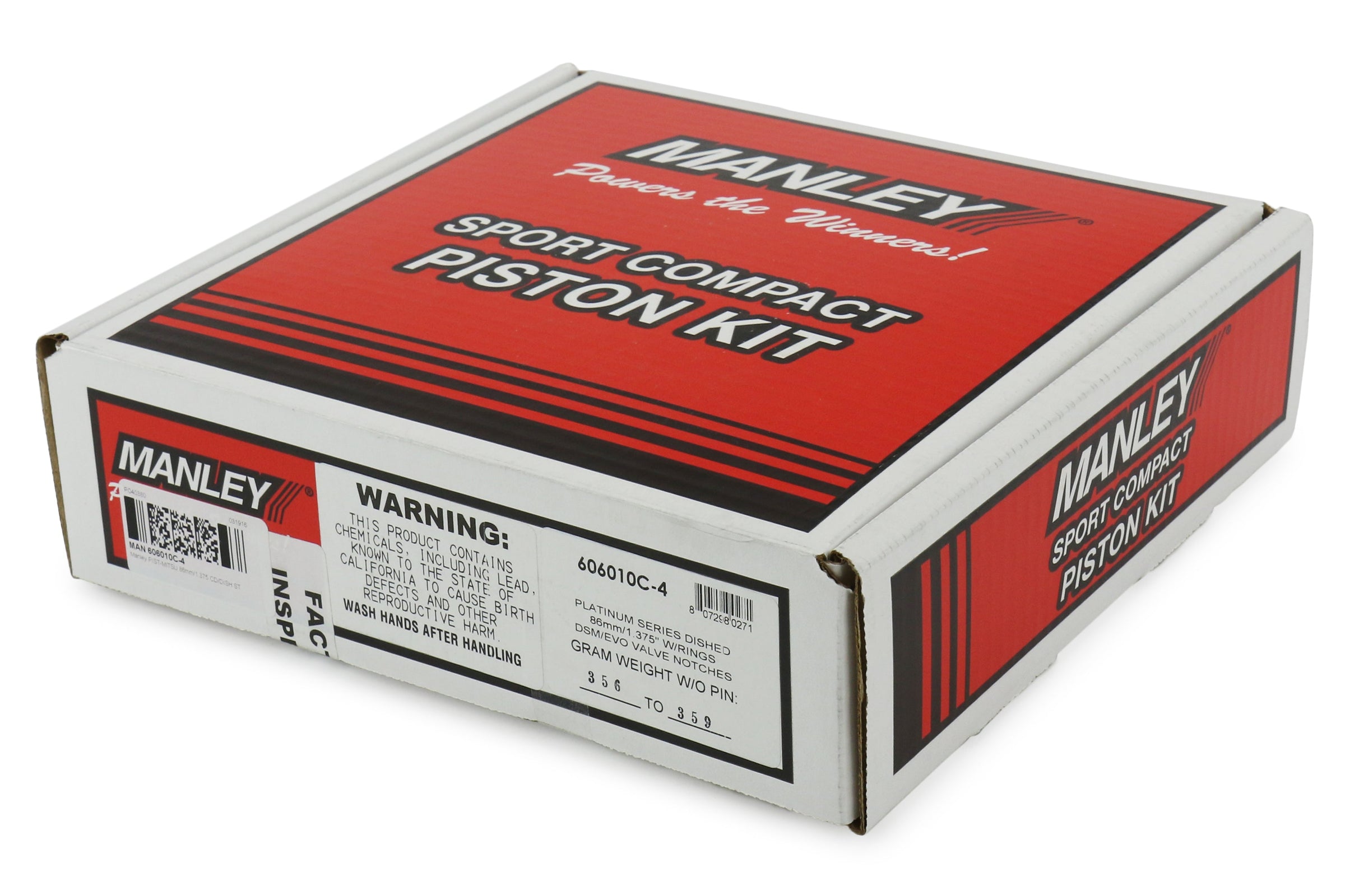 Manley Performance Platinum Series Piston Set 86mm 8.5:1 / 9.0:1 - 2003-2006 Mitsubishi Evo / 1996-1999 Eclipse