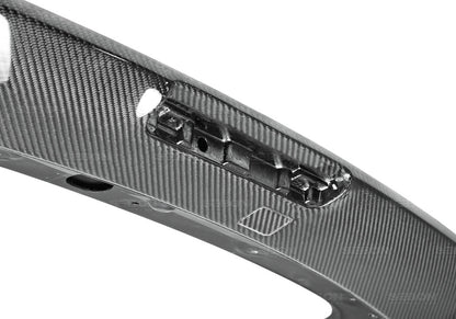 Seibon Carbon Fiber Rear S Style Spoiler W/ Led Cut Out - 2008-2014 Subaru WRX Hatchback / STI Hatchback