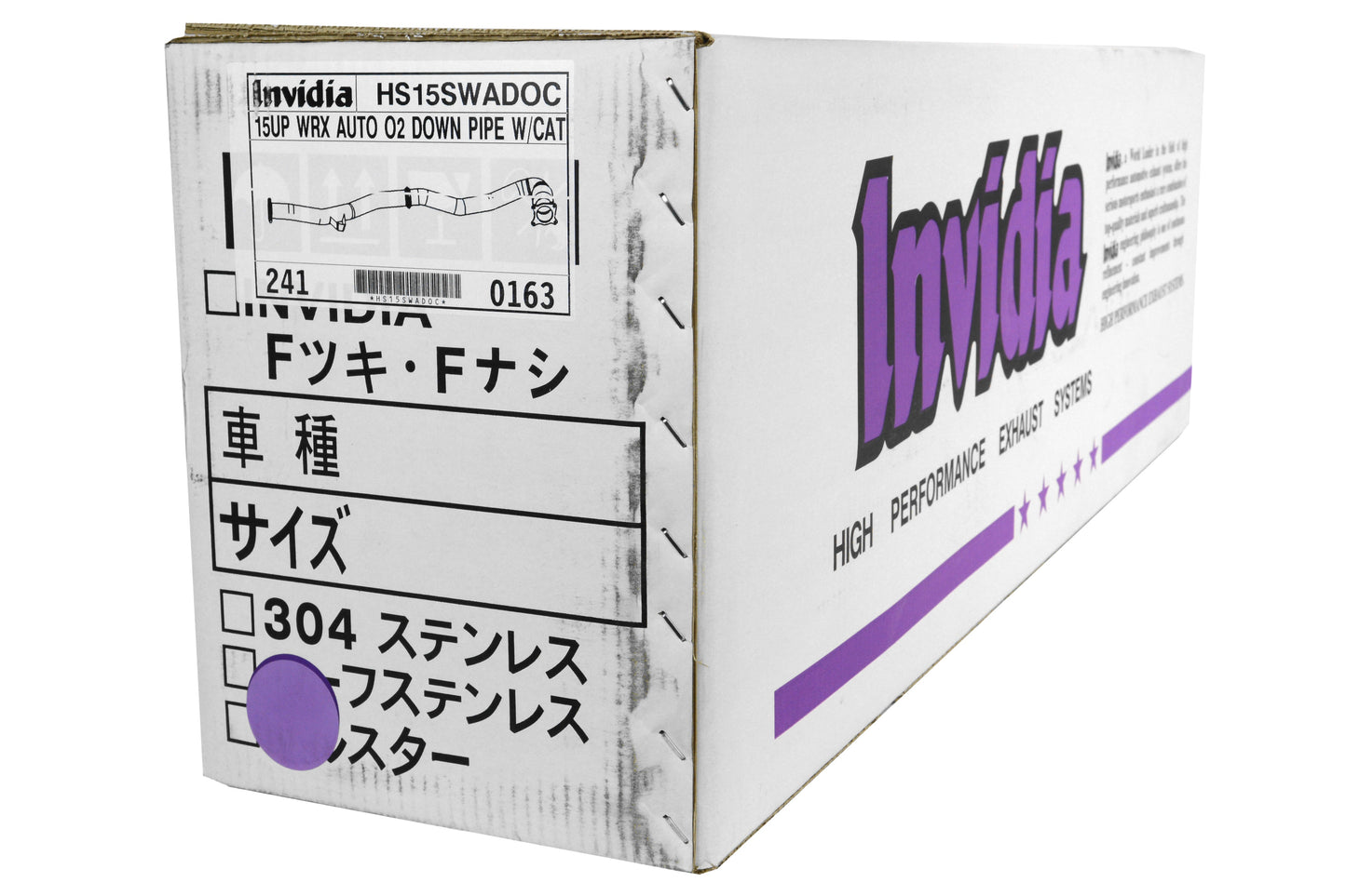 Invidia Catted Downpipe w/ 2 Bungs - 2015-2021 Subaru WRX (CVT)