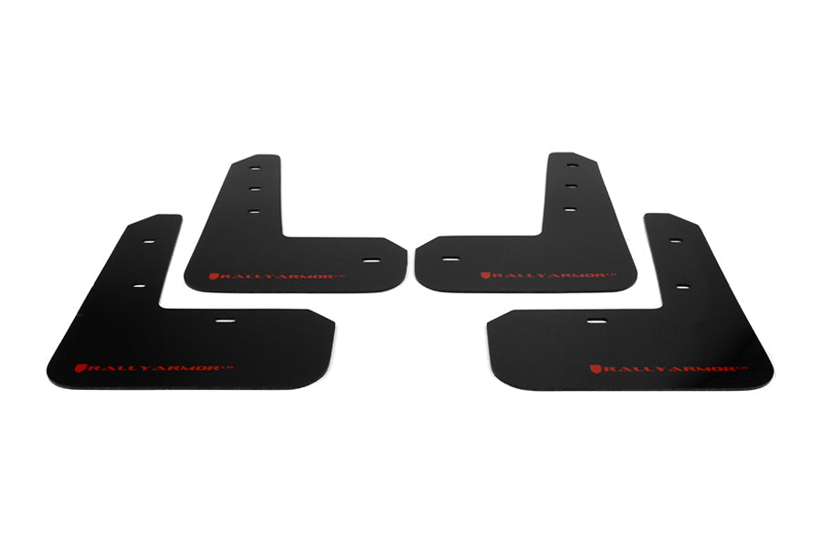 Rally Armor UR Mudflaps Black Urethane Red Logo - 2013-2021 Scion FR-S / Subaru BRZ / Toyota 86