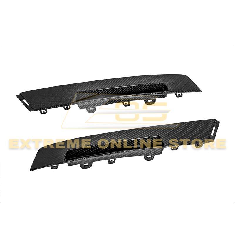 2009-15 Cadillac CTS-V Coupe Dry Carbon Fiber Rear Bumper Insert Covers