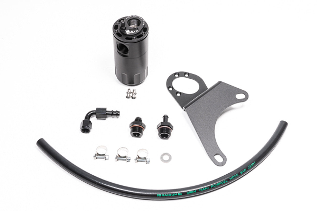 Radium Catch Can Kit PCV RH Fluid Lock - 2003-2006 Mitsubishi EVO 8-9