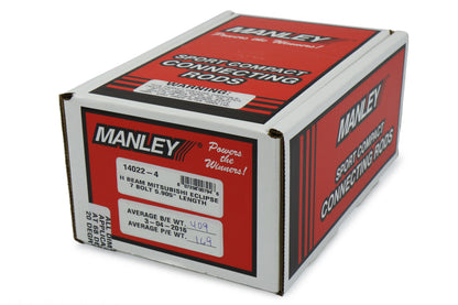 Manley Economical H Beam Steel Connecting Rods - Mitsubishi 4G63 Models (inc. 2003-2006 Evo 8/9 / 1990-1999 Eclipse Turbo)