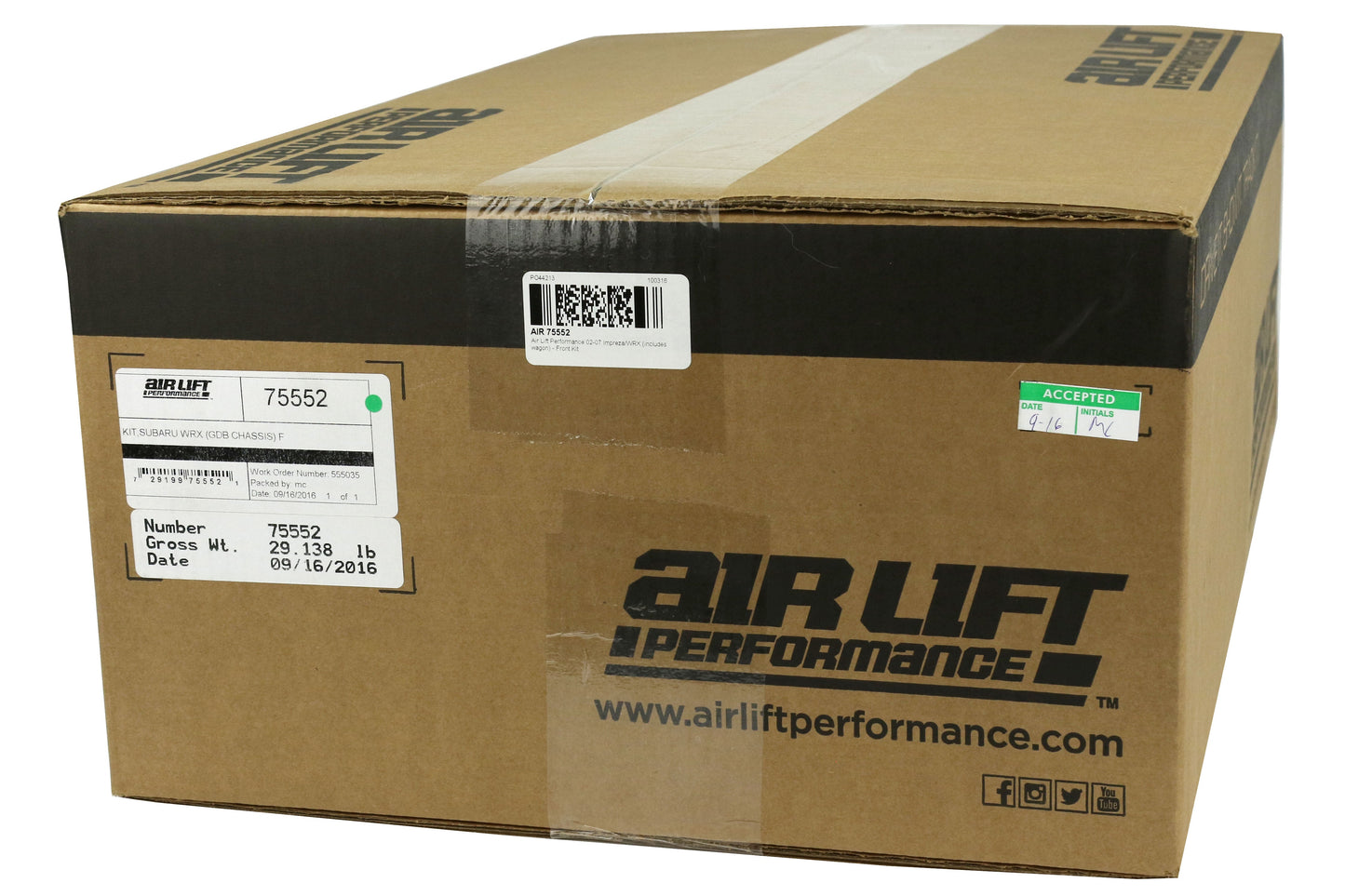 Air Lift Performance Front Air Suspension Kit - 2002-2007 Subaru WRX / 2004  STI