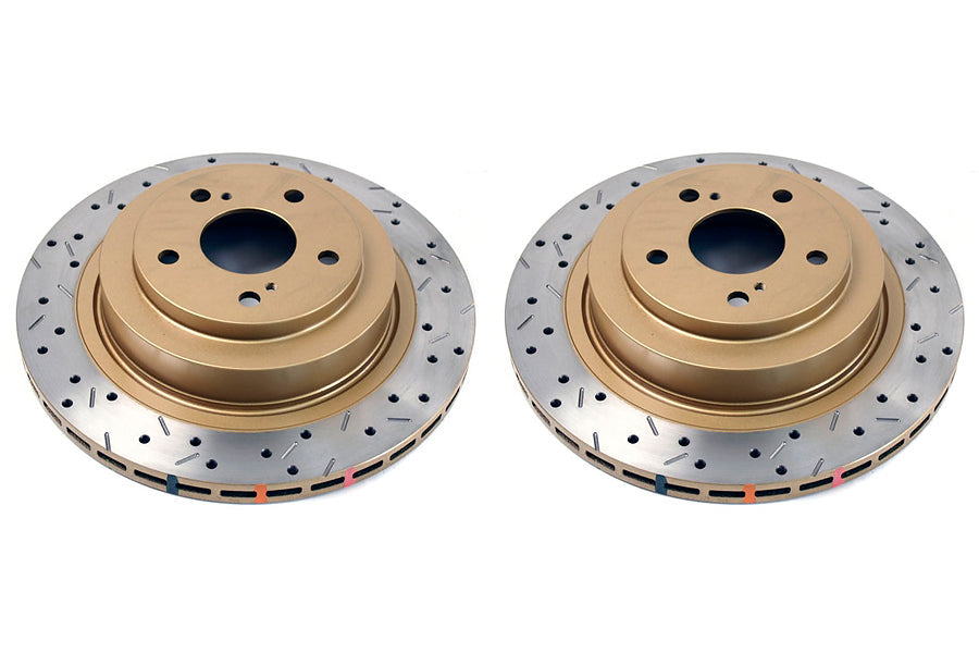 DBA 4000 Series Drilled/Slotted Rear Rotor Pair - Subaru Models (inc. 2006-2007 WRX / 2005-2009 Legacy GT)