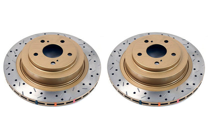 DBA 4000 Series Drilled/Slotted Rear Rotor Pair - Subaru Models (inc. 2006-2007 WRX / 2005-2009 Legacy GT)