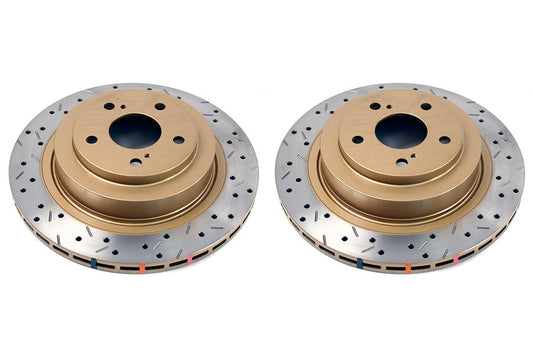 DBA 4000 Series Drilled/Slotted Rear Rotor Pair - Subaru Models (inc. 2006-2007 WRX / 2005-2009 Legacy GT)