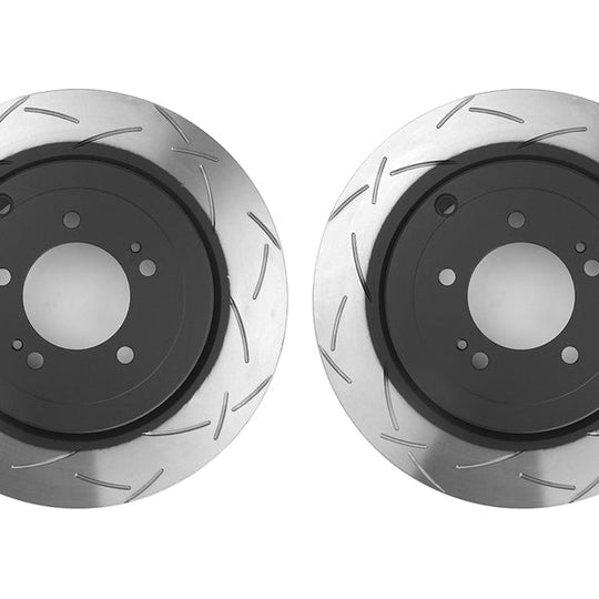 DBA 4000 Series T-Slot Slotted Rotor Pair Rear - 2008-2015 Mitsubishi Evo X