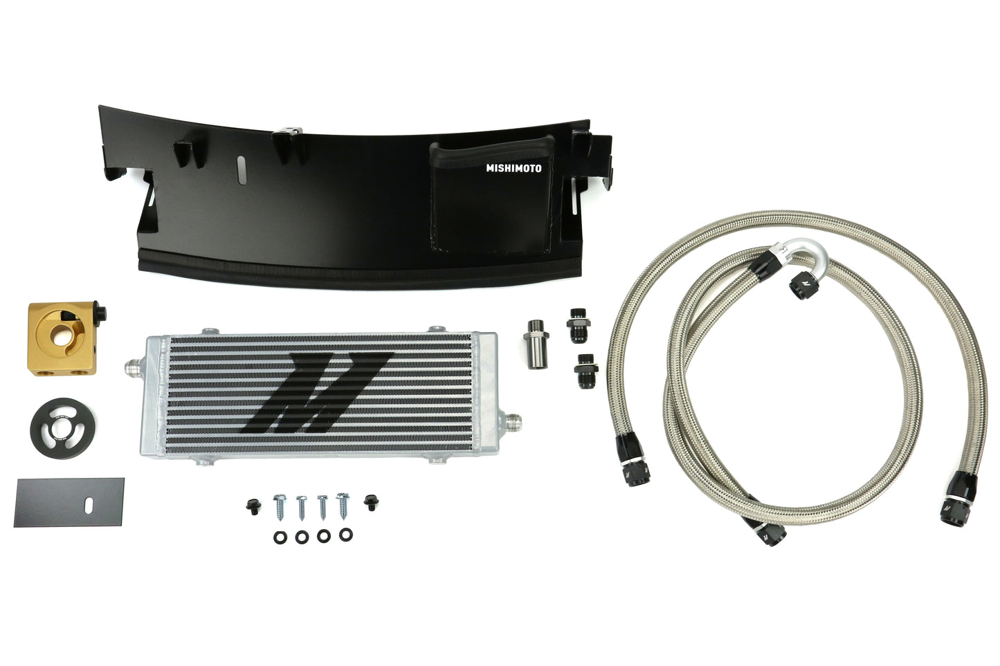 Mishimoto Thermostatic Oil Cooler Kit Silver - 2016-2017 Ford Focus RS