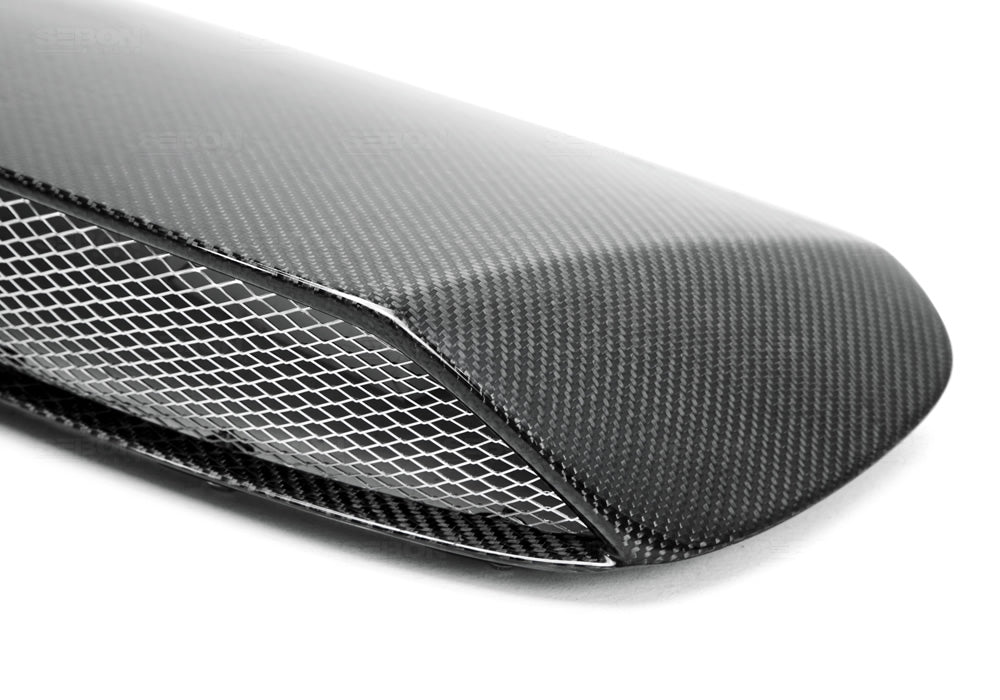 Seibon Carbon Fiber S Style Hood Scoop - 2008-2014 Subaru WRX / STI