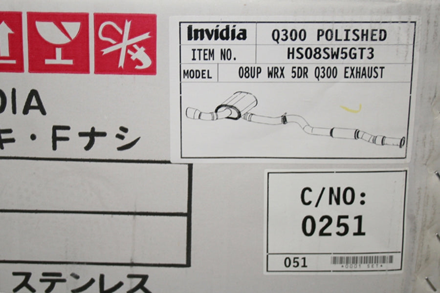 Invidia Q300 Single Exit Cat Back Exhaust - Stainless Steel Tip - 2008-2010 Subaru WRX Hatchback