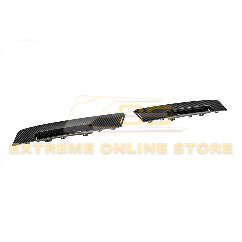 2009-15 Cadillac CTS-V Coupe Dry Carbon Fiber Rear Bumper Insert Covers