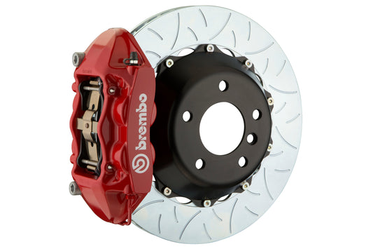 Brembo GT Systems 4 Piston Rear Big Brake Kit Red Slotted Rotors - 2008-2014 Subaru STI / 2010-2014 Legacy GT/3.6