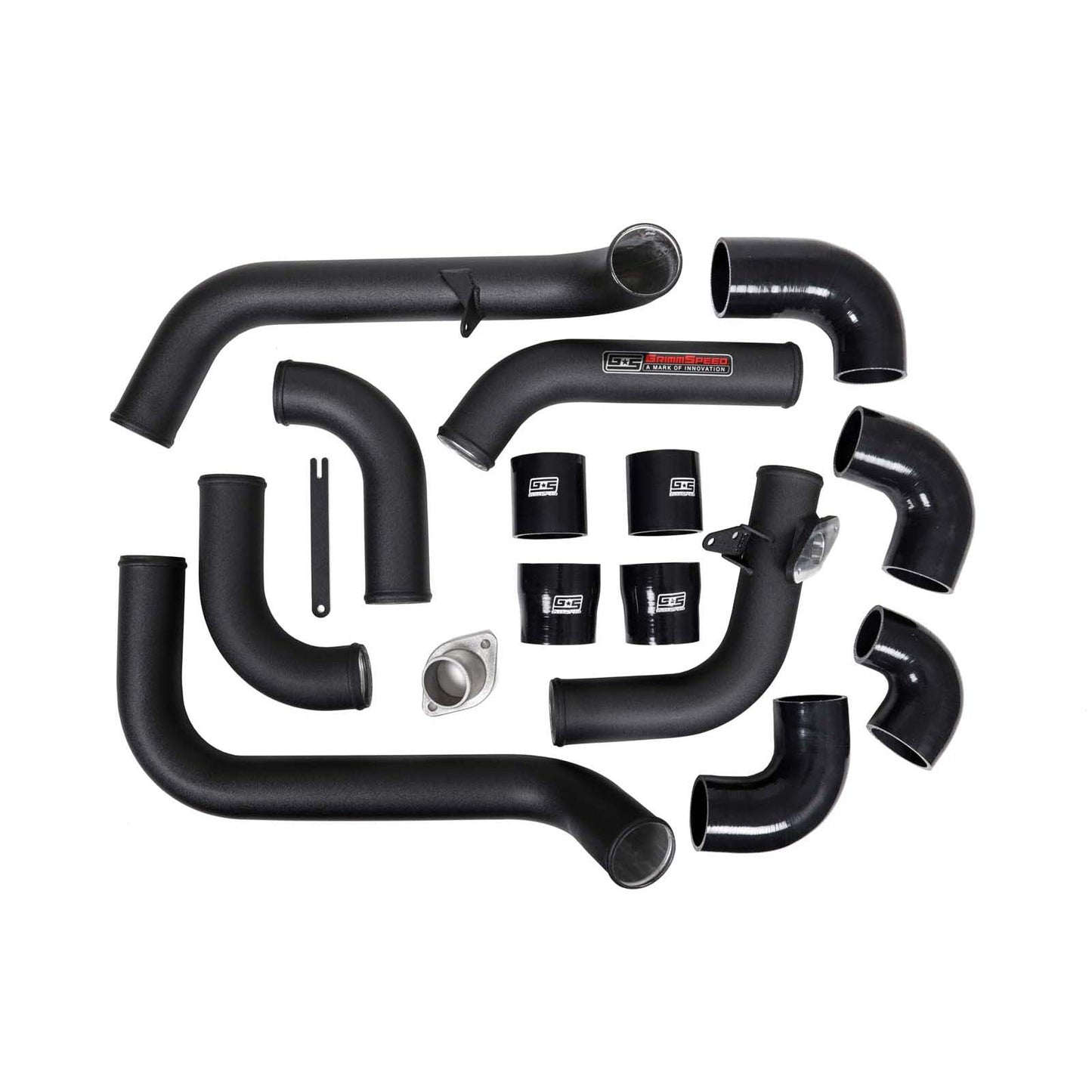 Grimmspeed Front Mount Intercooler Kit Black Core w/ Black Piping - 2008-2014 Subaru WRX / STI