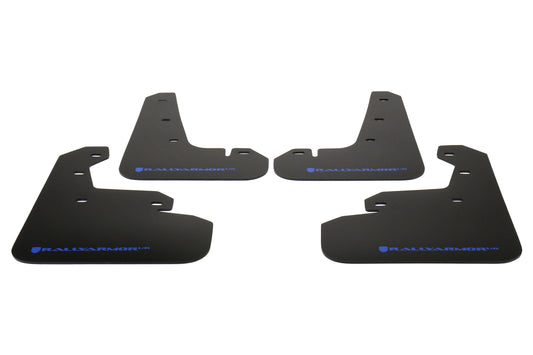 Rally Armor UR Mudflaps Black Urethane Blue Logo - 2017-2024 Subaru Impreza