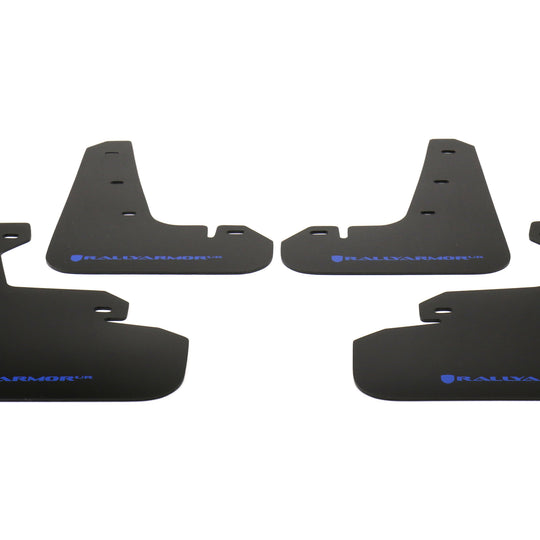Rally Armor UR Mudflaps Black Urethane Blue Logo - 2017-2024 Subaru Impreza