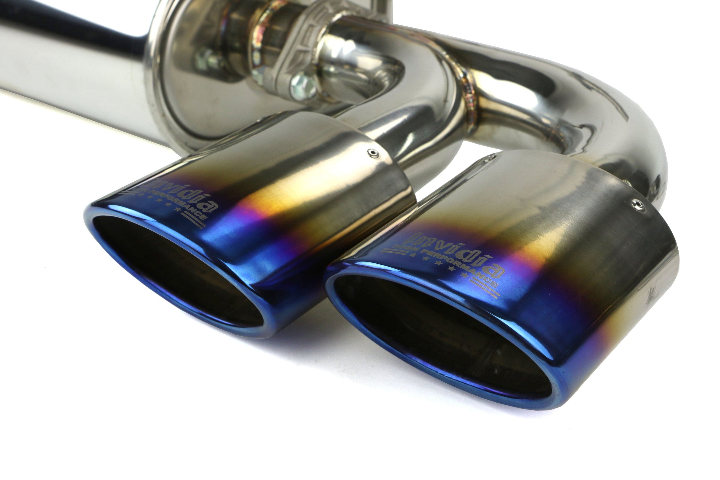 Invidia Q300 Quad Cat Back Exhaust w/Titanium Burnt Tips - 2015-2017 Volkwagen Golf R