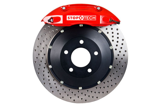 Stoptech ST-40 Big Brake Kit Front 355mm Red Drilled Rotors - Subaru Models (inc. 2002-2007 WRX)