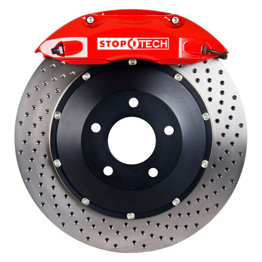 Stoptech ST-40 Big Brake Kit Front 355mm Red Drilled Rotors - Subaru Models (inc. 2002-2007 WRX)