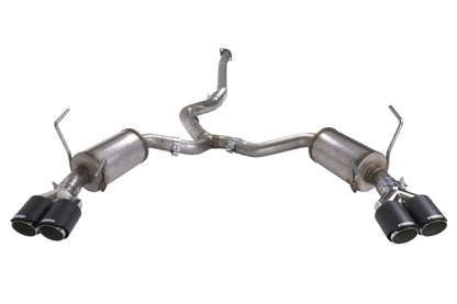 MBRP Street 3in Quad Carbon Fiber Tip Cat Back Exhaust - 2015-2021 Subaru WRX / STI