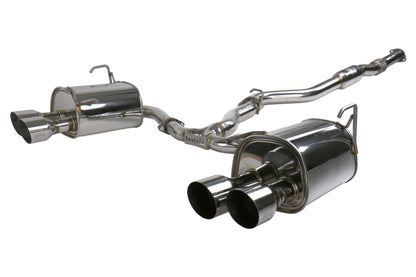 Invidia Q300 Quad Tipped Cat Back Exhaust - Single Layer Stainless Steel Tips - 2011-2014 Subaru WRX / STI Sedan