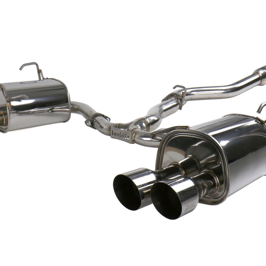 Invidia Q300 Quad Tipped Cat Back Exhaust - Single Layer Stainless Steel Tips - 2011-2014 Subaru WRX / STI Sedan