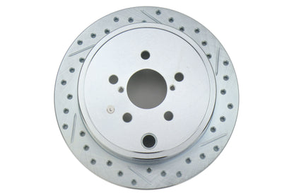 Stoptech C-Tek Sport Drilled and Slotted Rear Rotor Pair - Subaru Models (inc. 2008-2014 WRX)