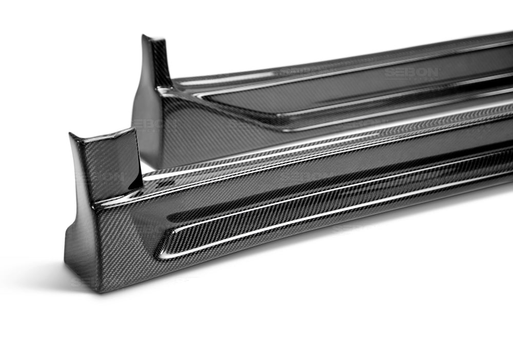 Seibon Carbon Fiber CW Style Side Skirts - 2006-2007 Subaru WRX / STI