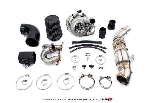 AMS PERFORMANCE A90 2020 TOYOTA GR SUPRA ALPHA 6 GTX3076 GEN II STREET TURBO KIT - 2020-2024 Toyota Supra