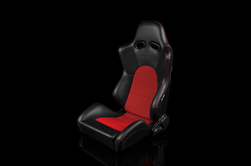 Braum Advan Series Racing Seat (Black & Red) - Universal