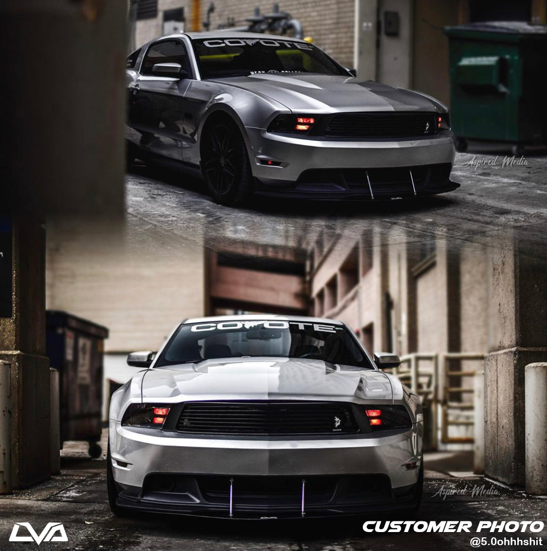 2011-2012 Ford Mustang S197 Front Splitter - LVA