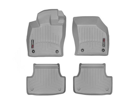 Weathertech Floorliners Grey Front and Rear - 2015-2019 Volkswagen Golf / GTI / 2016-2019 Golf SportWagen / Golf R / Golf Alltrack / 2015-2016 Audi A3 / A3 Quattro / S3